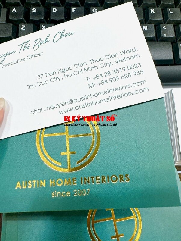 In name card ép kim, in card ép kim, name card CEO Chief Executive Officer - INKTS692