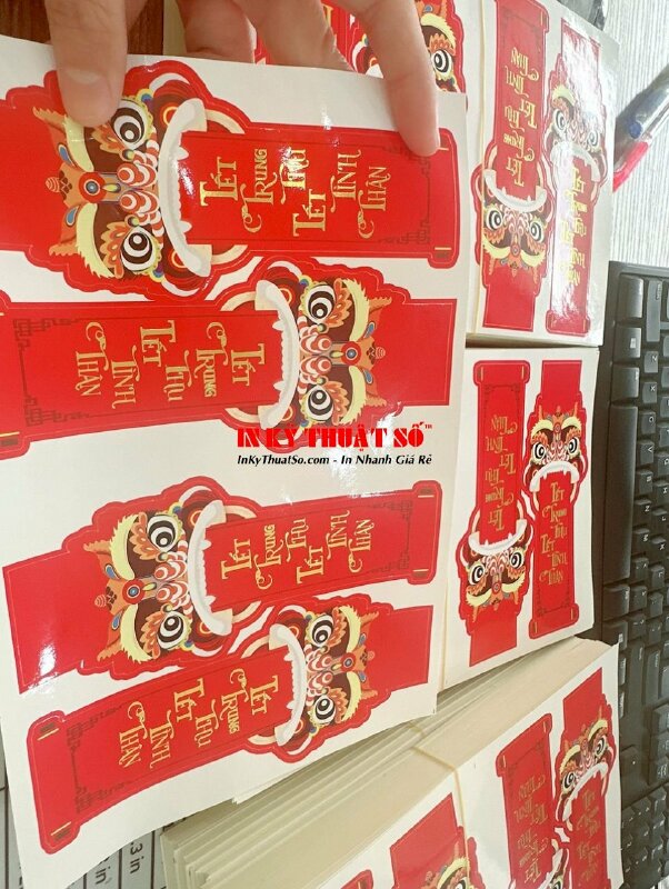 In tem decal giấy, ép kim dán trang trí hộp bánh trung thu - INKTS348