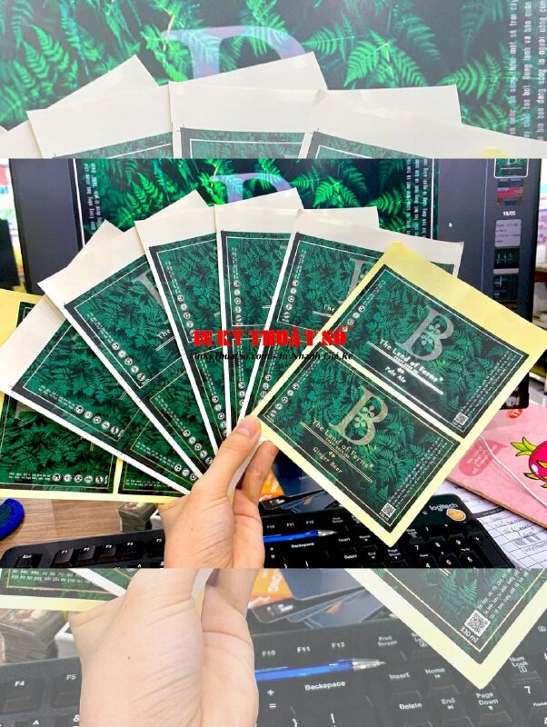 In tem giấy ép kim bạc làm tem Decal dán chai thủy tinh Beer, in nhãn dán chai bia - INKTS904