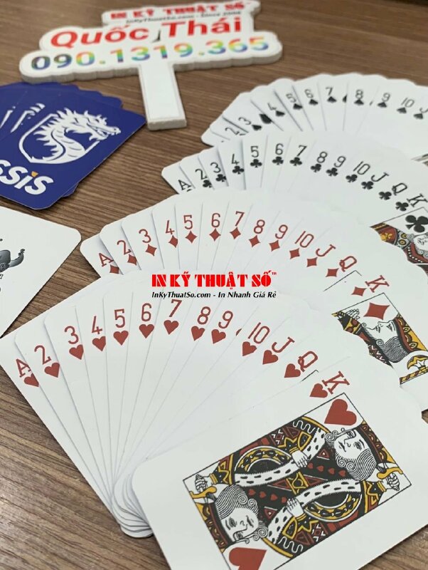 In thẻ bài, in bộ bài, in lá bài logo mặt sau làm quà tặng - INKTS690