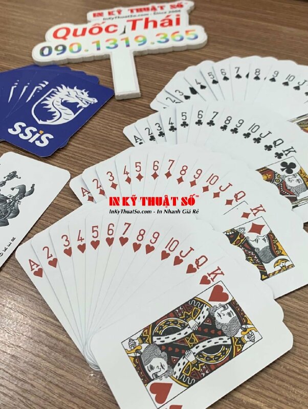 In thẻ bài, in bộ bài, in lá bài logo mặt sau làm quà tặng - INKTS690