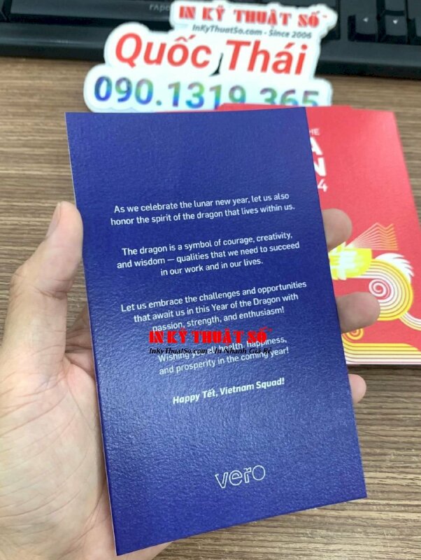 In thiệp chúc mừng năm mới bằng tiếng Anh, in thiệp Tết giấy mỹ thuật K04 Koehler - INKTS1164