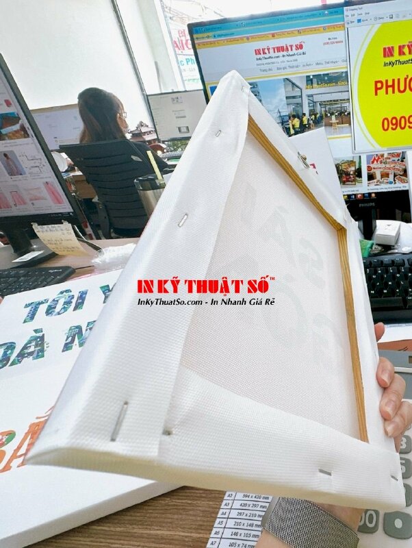 In tranh Canvas chữ nghệ thuật đóng khung gỗ không viền size nhỏ - INKTS394