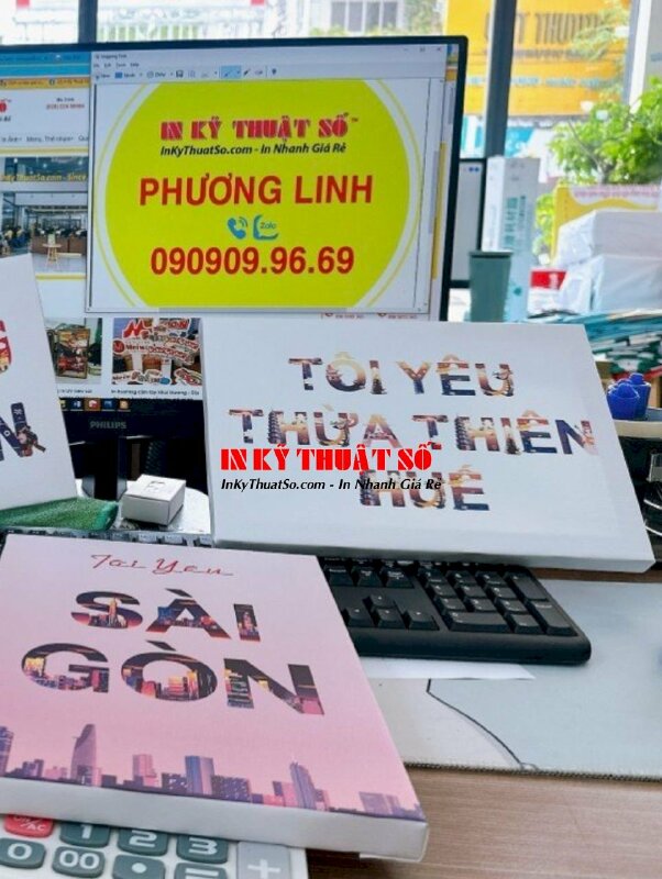 In tranh Canvas chữ nghệ thuật đóng khung gỗ không viền size nhỏ - INKTS394