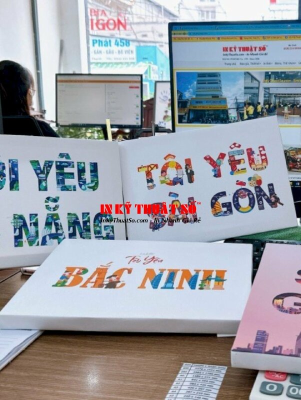 In tranh Canvas chữ nghệ thuật đóng khung gỗ không viền size nhỏ - INKTS394