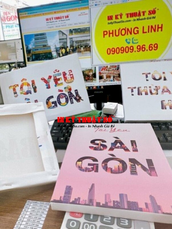 In tranh Canvas chữ nghệ thuật đóng khung gỗ không viền size nhỏ - INKTS394