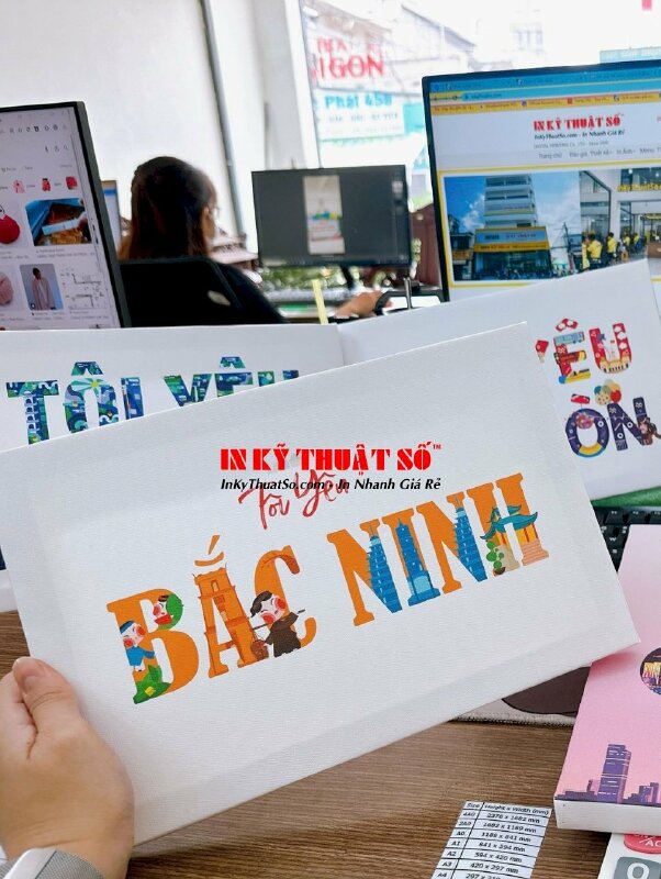 In tranh Canvas chữ nghệ thuật đóng khung gỗ không viền size nhỏ - INKTS394