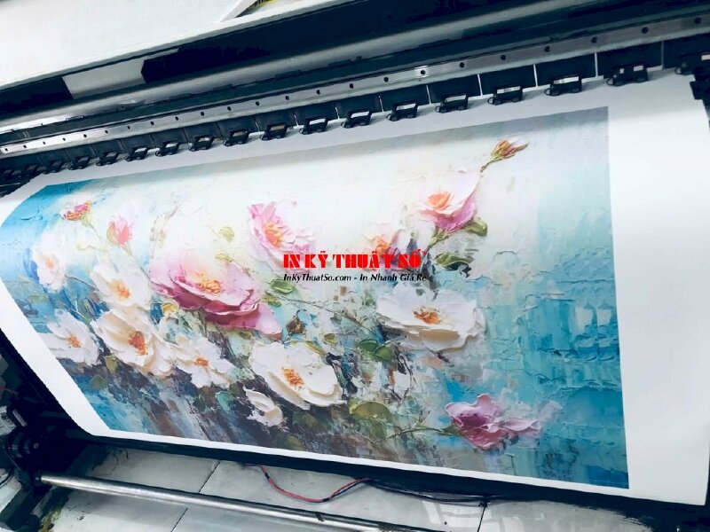 In tranh sơn dầu 3D trên vải vẽ tranh sơn dầu - in vải Canvas