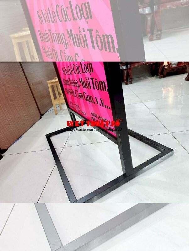 Làm chân standee sắt bảng hiệu ngoài trời cửa hàng đặc sản Tây Ninh - INKTS896