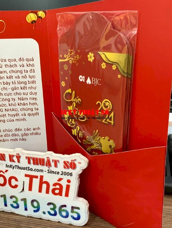 Set thiệp chúc mừng năm mới & bao lì xì Tết - INKTS1135
