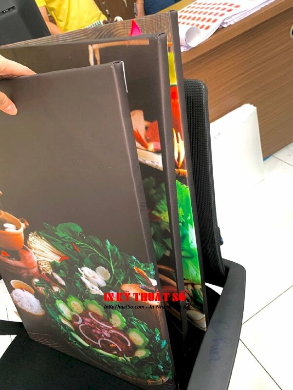 Tranh trang trí quán bánh cuốn in Canvas mực dầu mờ hình món ăn của quán - INKTS3256