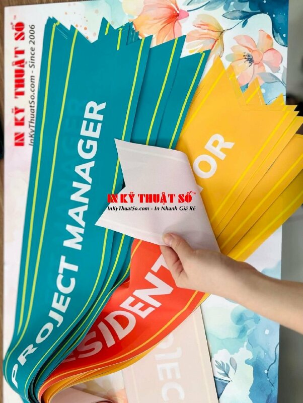 In băng đeo chéo chức danh Hội đồng Học sinh Trường Phổ thông Song ngữ Quốc tế - INKTS860