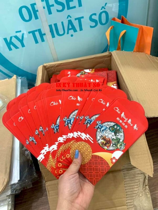 In bao lì xì logo shop, công ty, hội nhóm - INKTS212