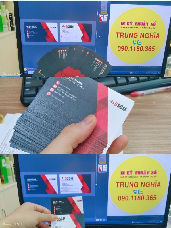 In danh thiếp giấy mỹ thuật nhũ bạc, in card visit trợ giảng, giảng viên thỉnh giảng Adjunct Professor - INKTS841