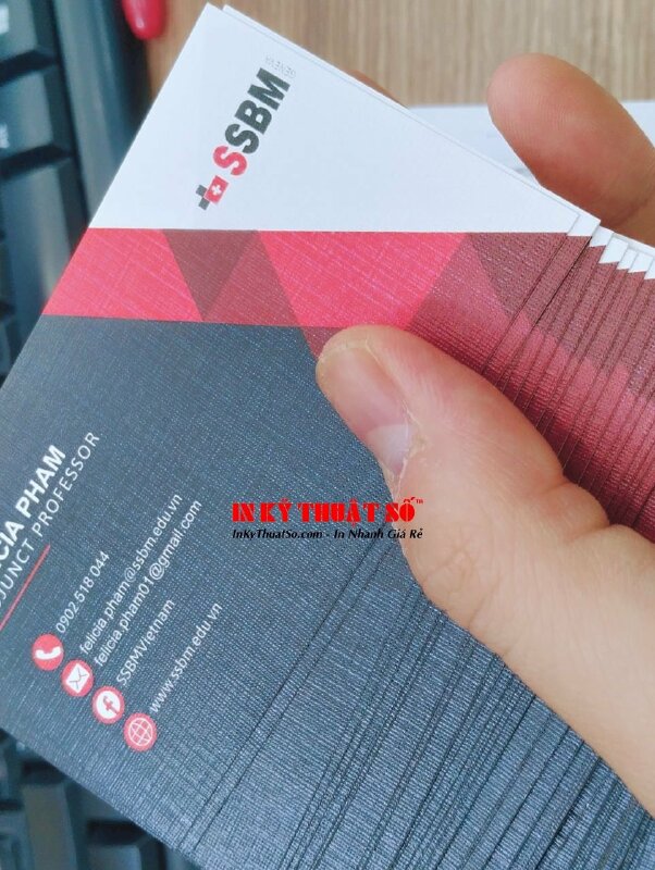 In danh thiếp giấy mỹ thuật nhũ bạc, in card visit trợ giảng, giảng viên thỉnh giảng Adjunct Professor - INKTS841