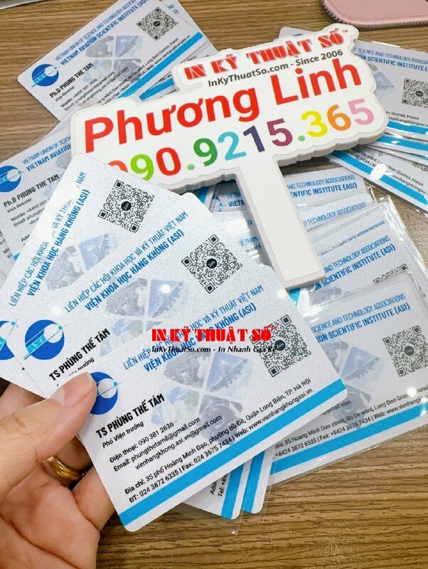 In danh thiếp nhựa mỏng ép nhủ, danh thiếp phó viện trưởng - INKTS653