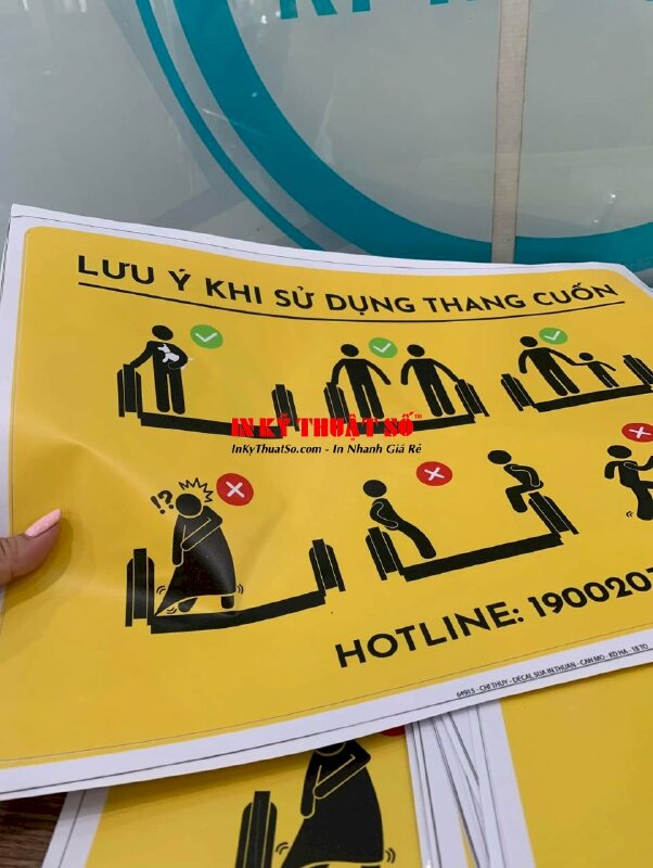 In decal nhãn dán 2 mặt làm bảng lưu ý sử dụng - INKTS660