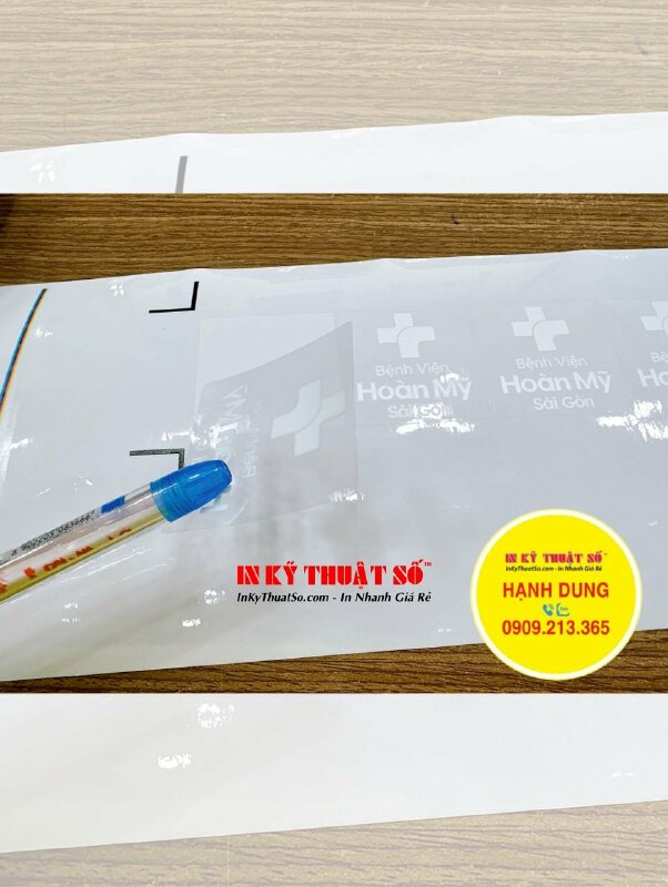 In Logo decal trong suốt cho bệnh viện quốc tế, tem decal 4.5x4.5cm - INKTS1078