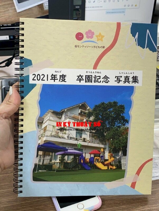 In sổ tay in hình theo yêu cầu làm quà lưu niệm, in sổ tay quà tặng gáy lò xo - INKTS558