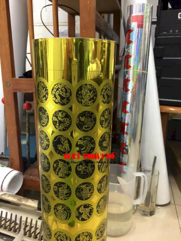 In tem Decal vàng máy in UV cuộn - INKTS3288