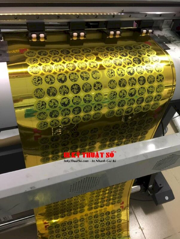 In tem Decal vàng máy in UV cuộn - INKTS3288