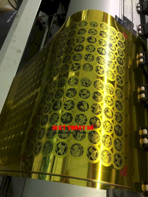In tem Decal vàng máy in UV cuộn - INKTS3288