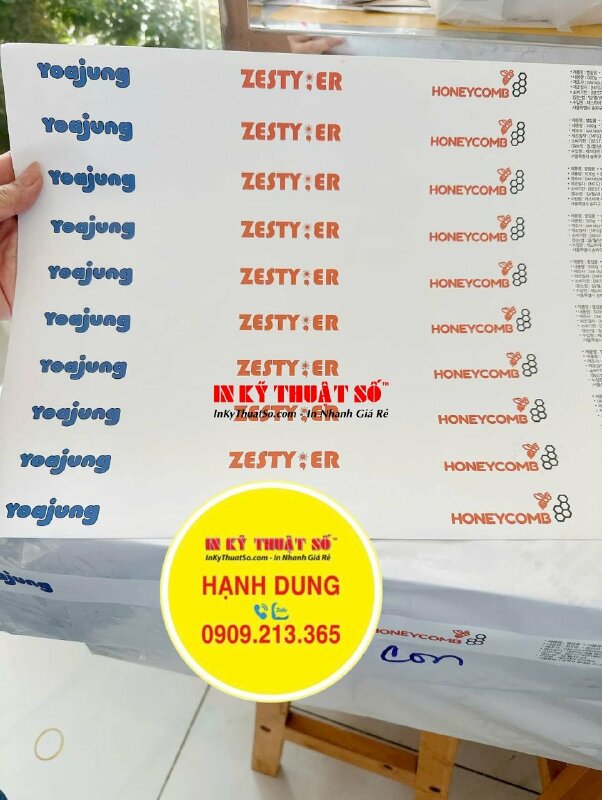 In tem PP dán niêm phong thực phẩm, in tem Offset số lượng lớn - INKTS3293