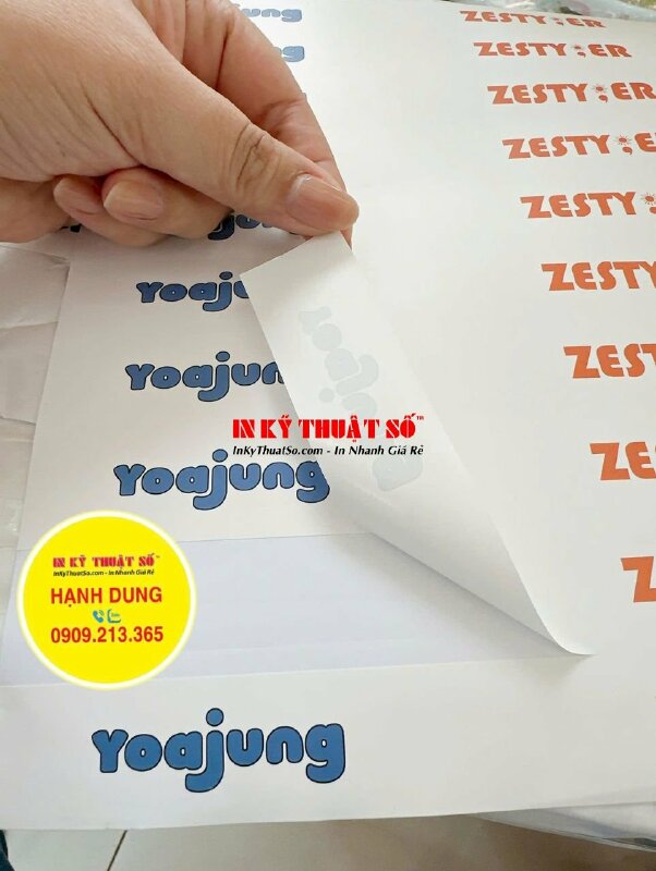 In tem PP dán niêm phong thực phẩm, in tem Offset số lượng lớn - INKTS3293