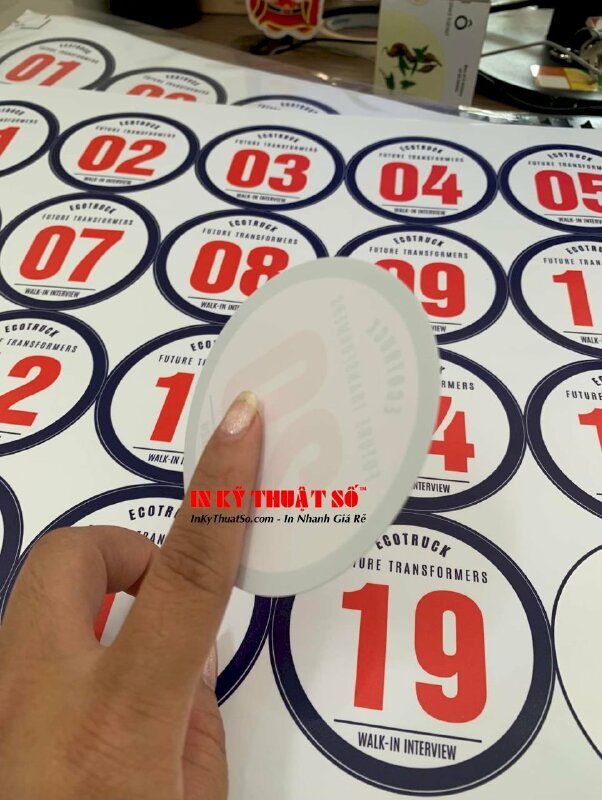 In tem tròn Decal dán số thứ tự sự kiện tuyển dụng & đào tạo - INKTS3276