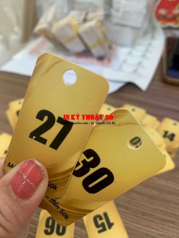 In thẻ giữ xe nhựa PVC dày cho phòng game cao cấp, quán nét - INKTS988