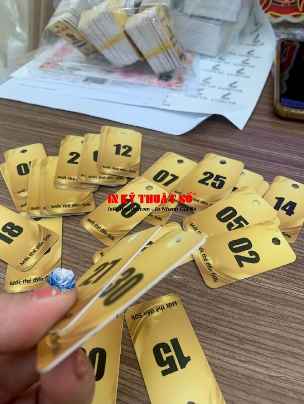 In thẻ giữ xe nhựa PVC dày cho phòng game cao cấp, quán nét - INKTS988