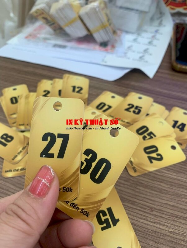 In thẻ giữ xe nhựa PVC dày cho phòng game cao cấp, quán nét - INKTS988
