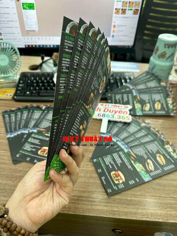 In tờ rơi tiếng Anh, tờ rơi nhà hàng, quán ăn, hàng gửi đi Úc từ TPHCM - INKTS618
