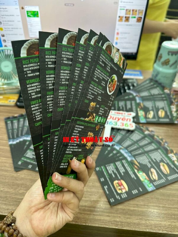 In tờ rơi tiếng Anh, tờ rơi nhà hàng, quán ăn, hàng gửi đi Úc từ TPHCM - INKTS618