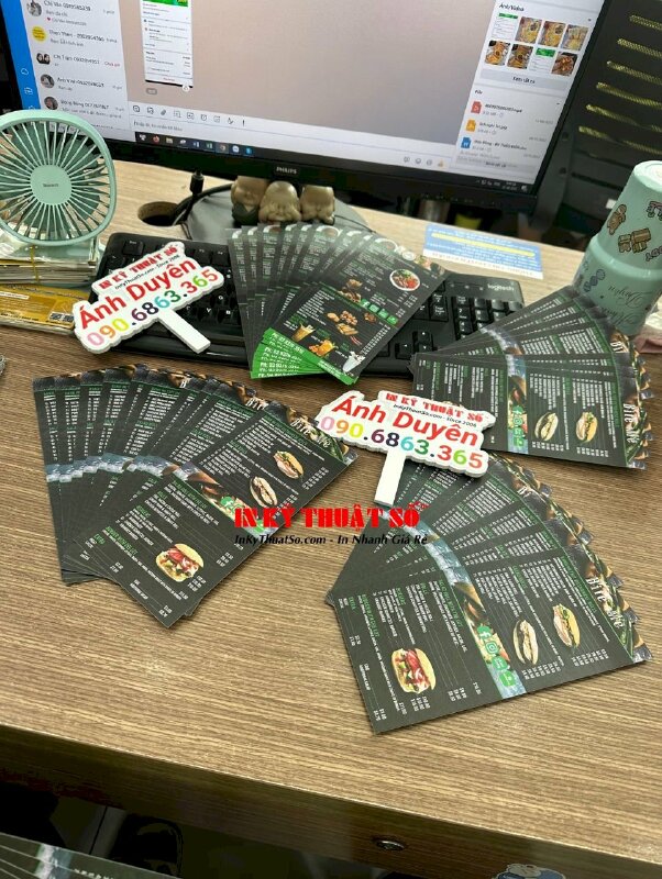In tờ rơi tiếng Anh, tờ rơi nhà hàng, quán ăn, hàng gửi đi Úc từ TPHCM - INKTS618