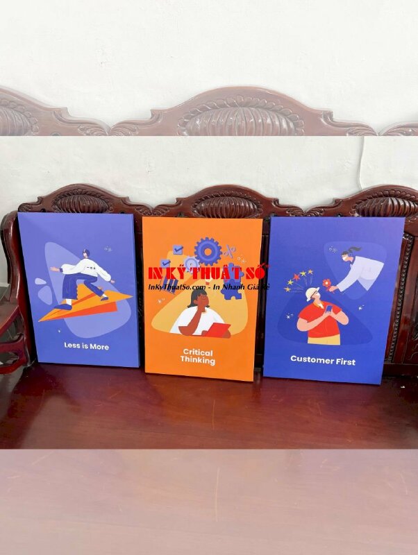 In tranh Canvas tạo động lực văn phòng, đóng khung tràn viền - INKTS3294