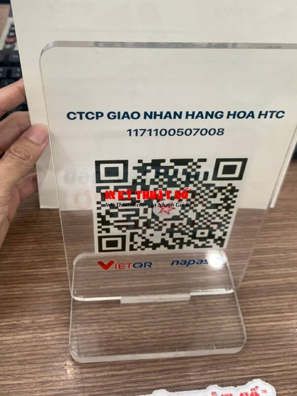 Bảng Mica in mã QR, STK chuyển khoản nhanh cho công ty giao nhận hàng hóa - INKTS1157
