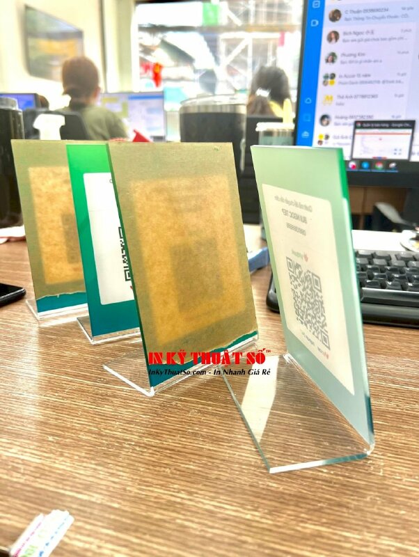 Đế mica quét mã QRcode, standee QR code thanh toán chuyển khoản - INKTS668