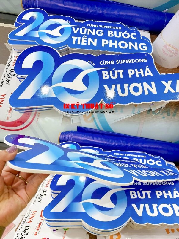 In bảng biểu trưng 20 năm thành lập công ty - INKTS671