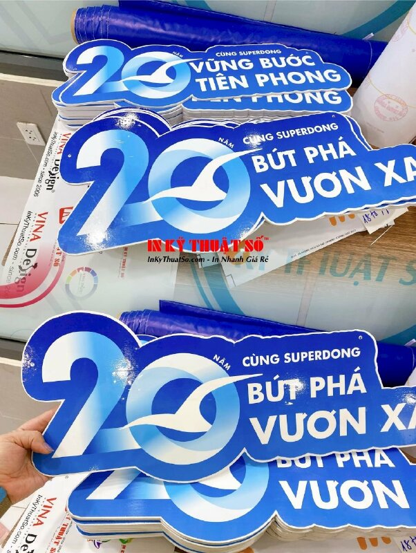 In bảng biểu trưng 20 năm thành lập công ty - INKTS671