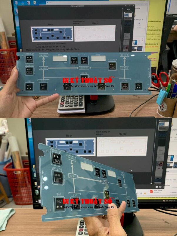 In bảng mica sơ đồ điện, in UV lên mica - INKTS489