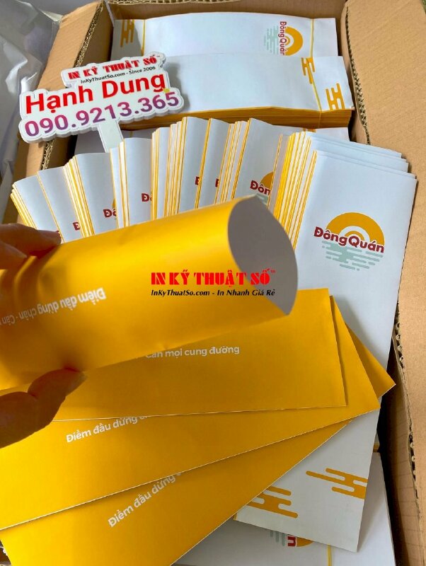 In bao đũa nhà hàng, bao giấy đựng đũa muỗng nhà hàng - INKTS578