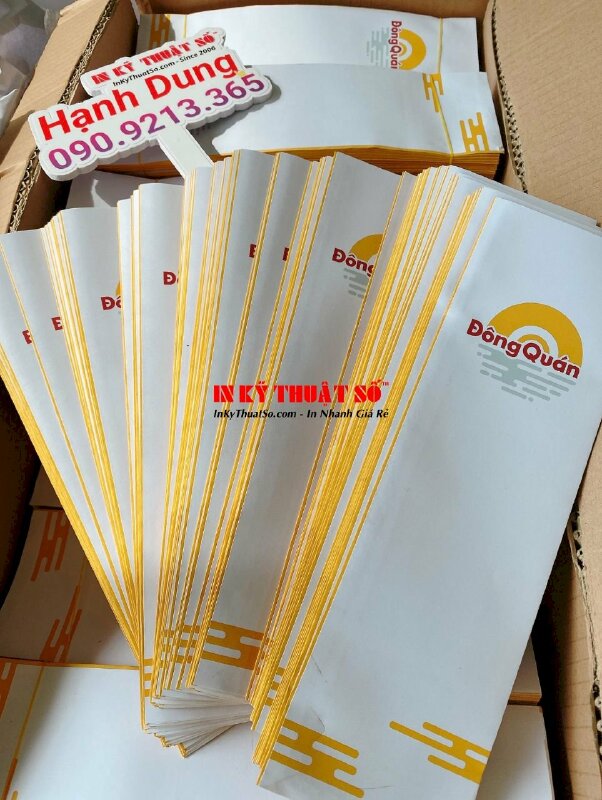 In bao đũa nhà hàng, bao giấy đựng đũa muỗng nhà hàng - INKTS578