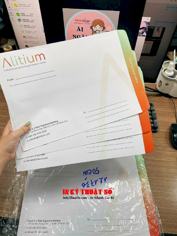 In bao thư lớn 25 x 34 cm công ty tư vấn và hỗ trợ đầu tư cho doanh nghiệp nước ngoài - INKTS1167