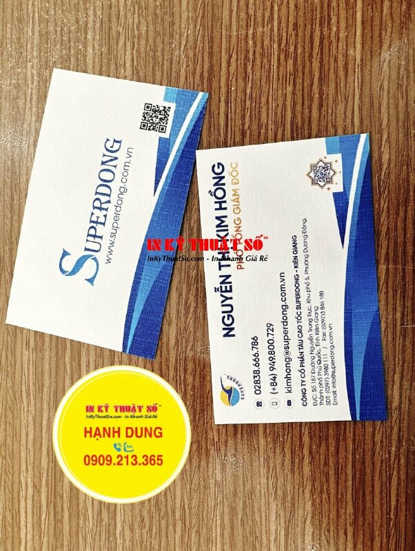 In business card giấy mỹ thuật K02 có vân, card visit phó tổng giám đốc công ty - INKTS1358