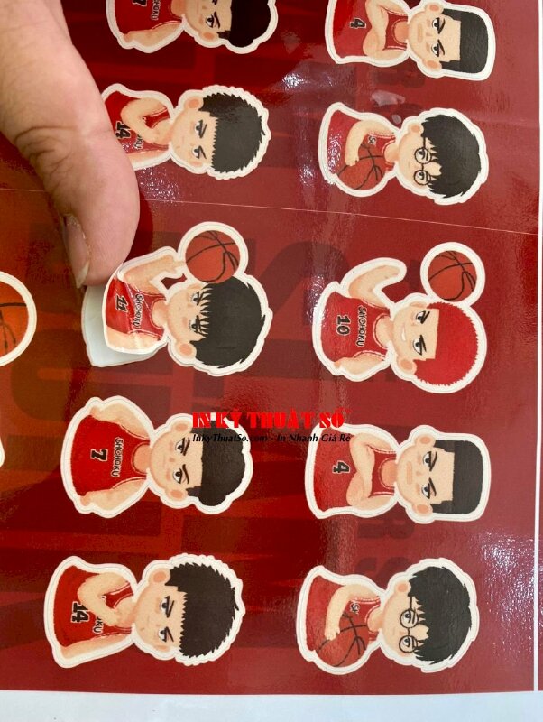 In decal trong, decal sữa, cán màng, bế thành phẩm từng hình - INKTS312