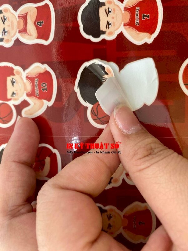 In decal trong, decal sữa, cán màng, bế thành phẩm từng hình - INKTS312