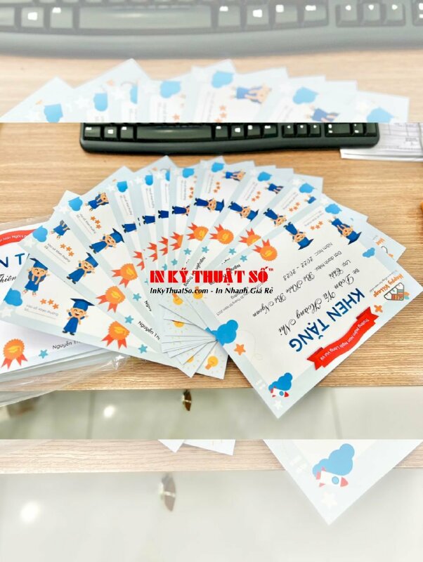 In giấy khen 1 mặt chất liệu C300gsm - INKTS373