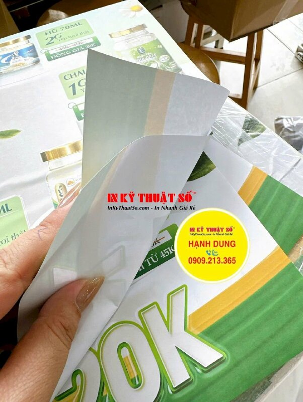 In giấy lót bàn cửa hàng Yến chưng tươi kích thước 30cm x 40cm - INKTS3299