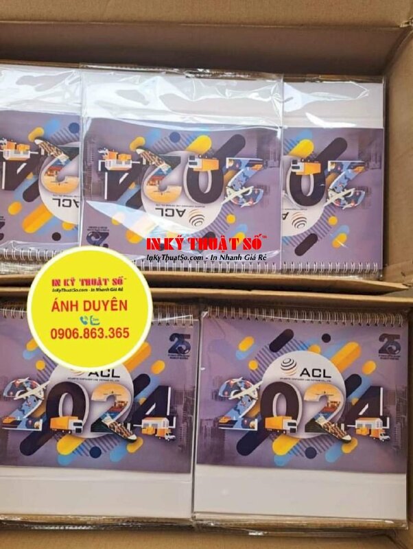 In lịch để bàn chữ A công ty Logistics vận tải quốc tế - INKTS928